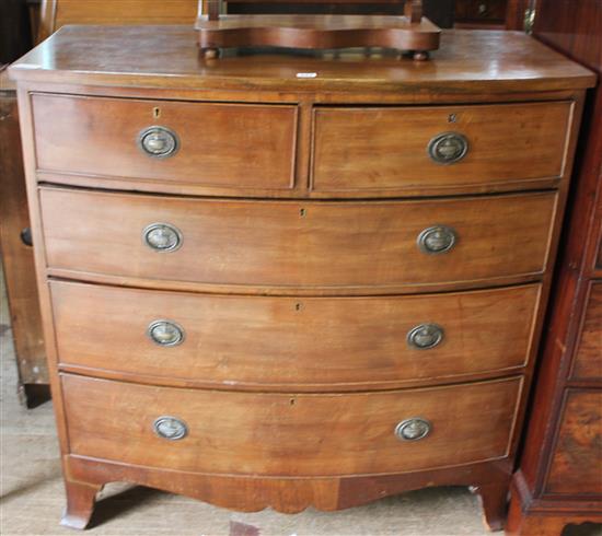 Victorian mahogany bowfront chest of drawers